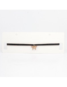 Choker de Gamuza Shiny Bow