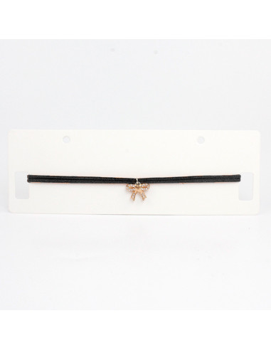 Choker de Gamuza Shiny Bow