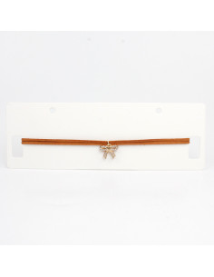 Choker de Gamuza Shiny Bow