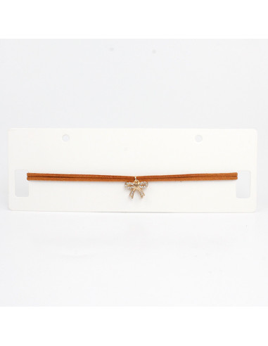 Choker de Gamuza Shiny Bow