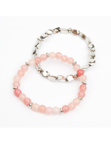 Set dePulseras Organic Silver