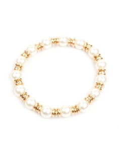 Pulsera Elástica White Pearl