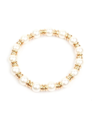 Pulsera Elástica White Pearl