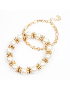 Set de Pulseras Golden Pearl