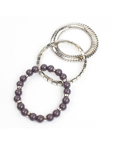 Set de Pulseras Silver New Set