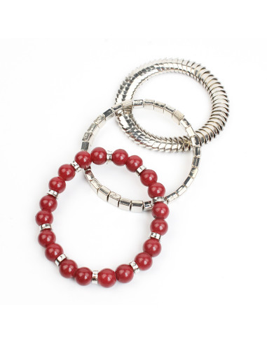 Set de Pulseras Silver New Set