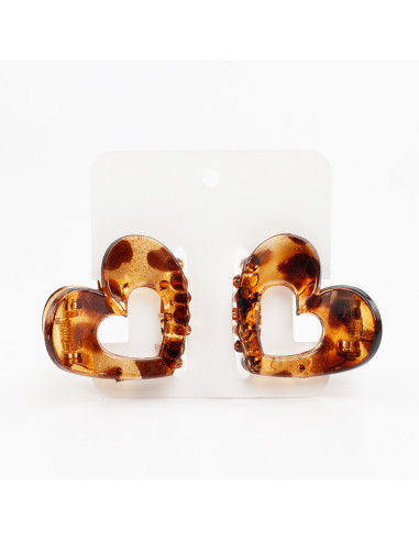 Broche Set x2 Heart Print