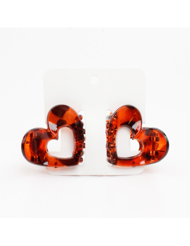 Broche Set x2 Heart Print