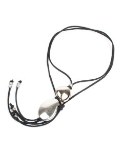 Collar Corbatero de Gamuza Double Stone