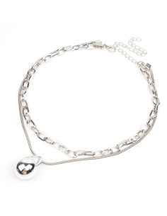 Collar de Cadenas Silver Drop