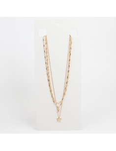 Collar de Cadenas Gold Charms