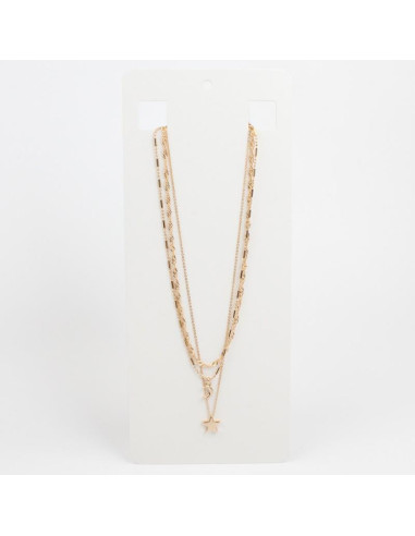 Collar de Cadenas Gold Charms