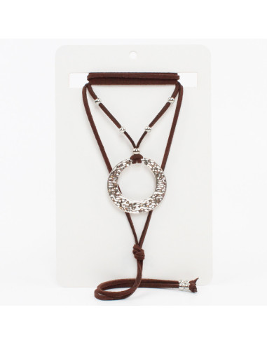 Collar de Gamuza Silver Ripple