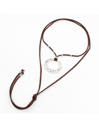 Collar de Gamuza Silver Ripple