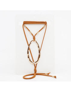 Collar de Gamuza Oval Gold