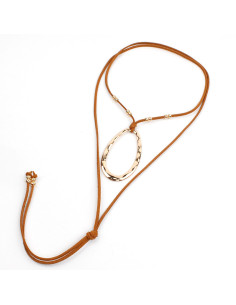 Collar de Gamuza Oval Gold