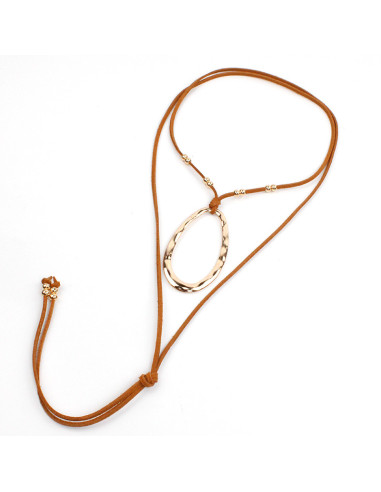 Collar de Gamuza Oval Gold