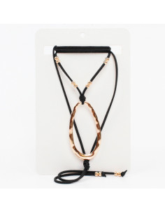 Collar de Gamuza Oval Gold