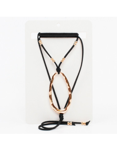 Collar de Gamuza Oval Gold