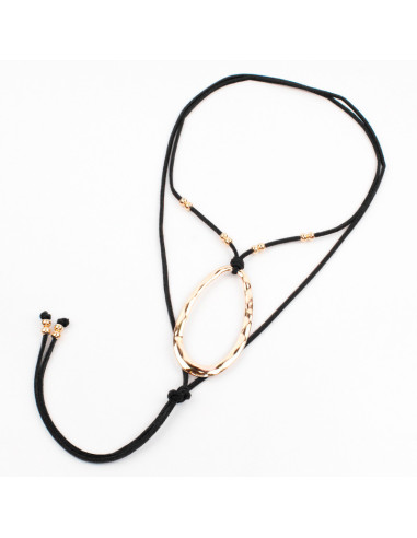 Collar de Gamuza Oval Gold