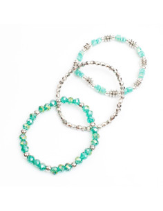 Set de Pulseras New Silver Night