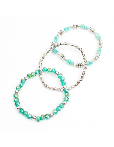 Set de Pulseras New Silver Night