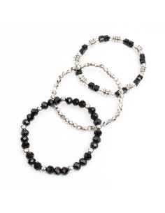 Set de Pulseras New Silver Night