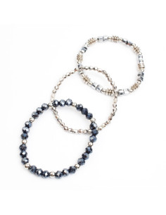 Set de Pulseras New Silver Night