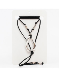 Collar de Gamuza Silver Twist