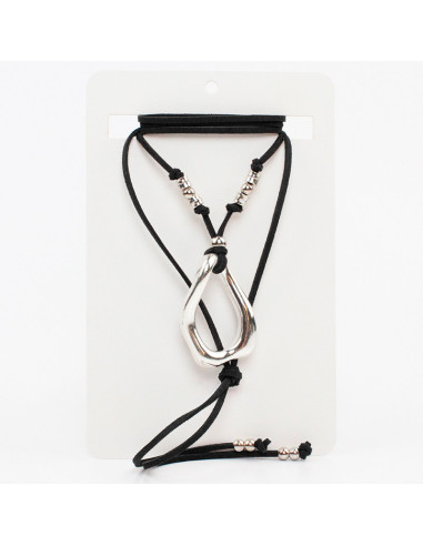Collar de Gamuza Silver Twist