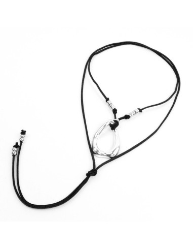 Collar de Gamuza Silver Twist