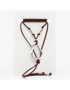 Collar de Gamuza Silver Twist