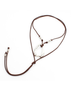 Collar de Gamuza Silver Twist