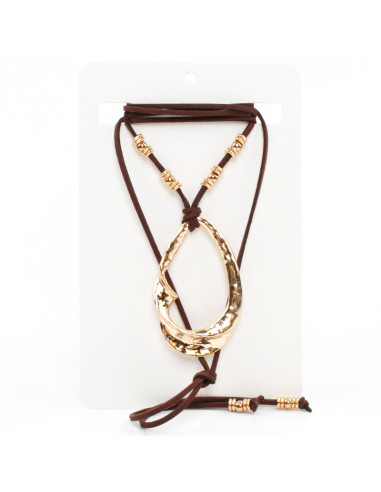 Collar de Gamuza Twist Gold