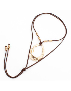 Collar de Gamuza Twist Gold
