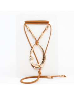 Collar de Gamuza Twist Gold