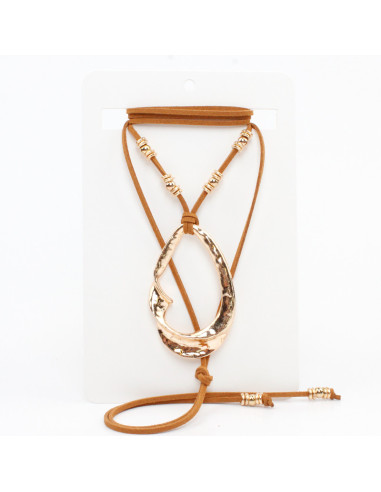 Collar de Gamuza Twist Gold