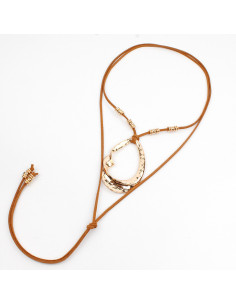 Collar de Gamuza Twist Gold