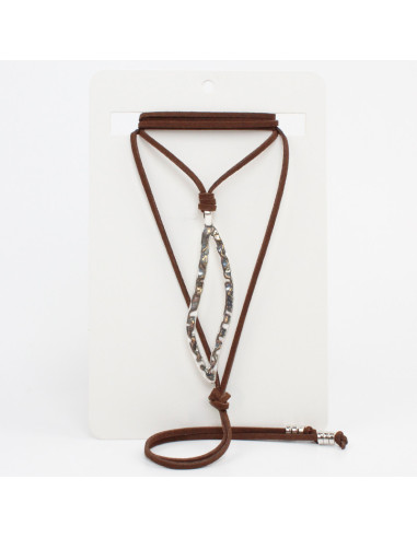 Collar de Gamuza Silver Slim