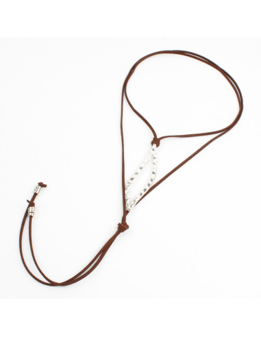 Collar de Gamuza Silver Slim