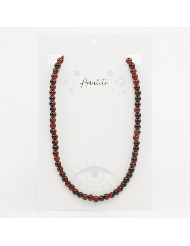 Collar de Cuentas de Vidrio - Tigers Eye