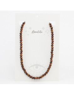 Collar de Cuentas de Vidrio - Tigers Eye