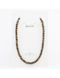 Collar de Cuentas de Vidrio - Tigers Eye