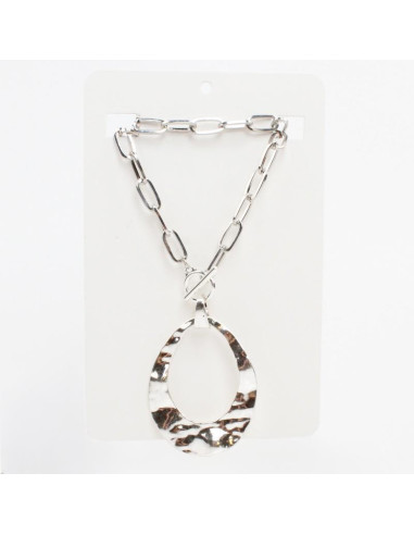 Collar de Cadena Hammered Oval