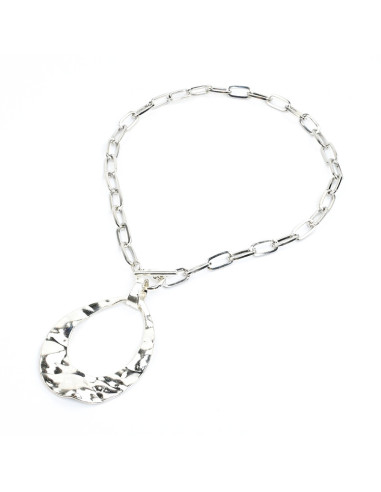 Collar de Cadena Hammered Oval