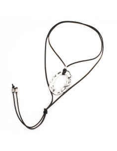Collar de Gamuza Silver Wave