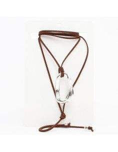 Collar de Gamuza Silver Twister