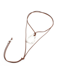 Collar de Gamuza Silver Twister