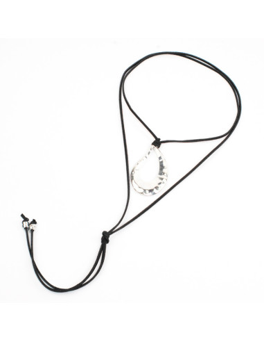 Collar de Gamuza Silver Feather
