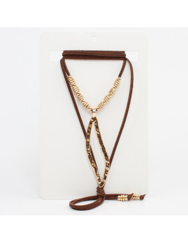 Collar de Gamuza Gold Slim